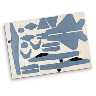 BRANDCRAFT Jet Fighter Wooden Model (Natural) — Direct Digital