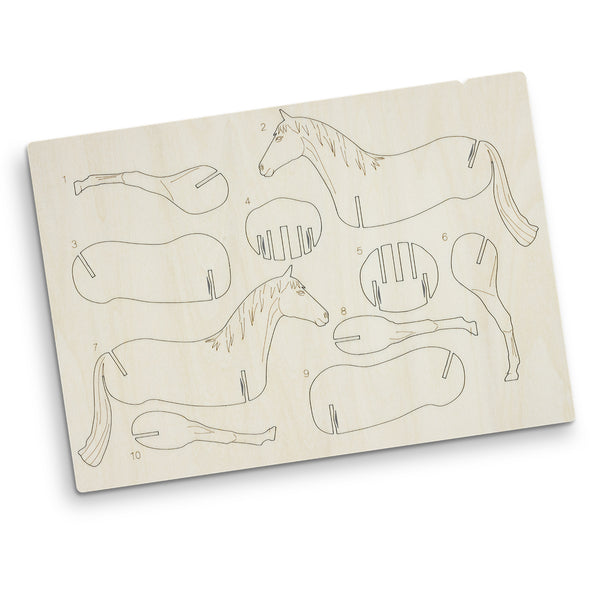 BRANDCRAFT Horse Wooden Model (Natural)