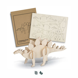 BRANDCRAFT Stegosaurus Wooden Model (Natural) — Impact Aware