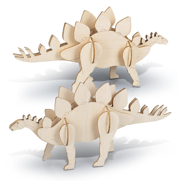 BRANDCRAFT Stegosaurus Wooden Model (Natural)