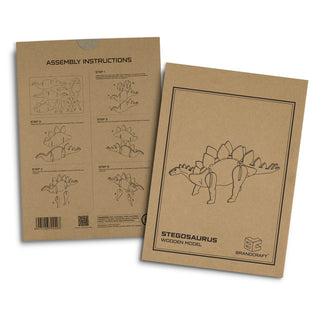 BRANDCRAFT Stegosaurus Wooden Model (Natural) — Sleeve