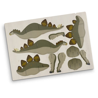 BRANDCRAFT Stegosaurus Wooden Model (Natural) — Direct Digital