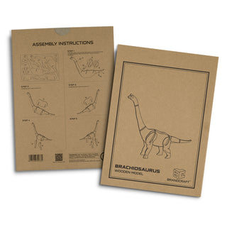 BRANDCRAFT Brachiosaurus Wooden Model (Natural) — Sleeve