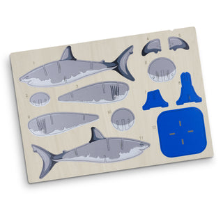 BRANDCRAFT Shark Wooden Model (Natural) — Direct Digital