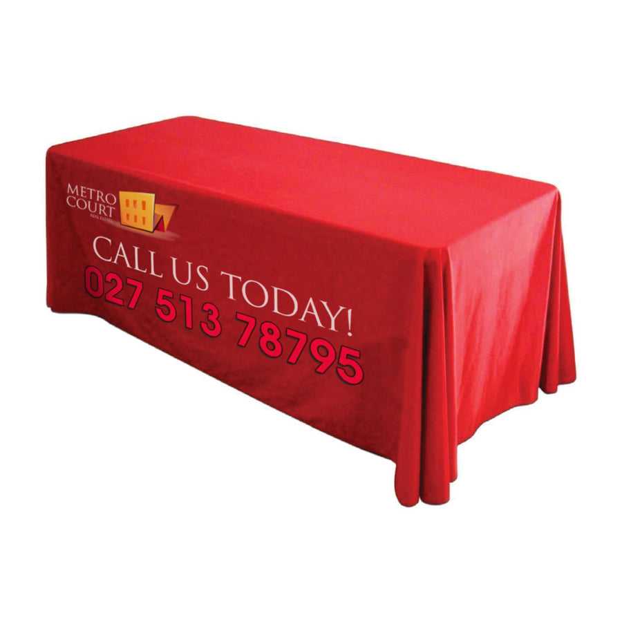 Strike 8 Foot Table Cover Throw (White)