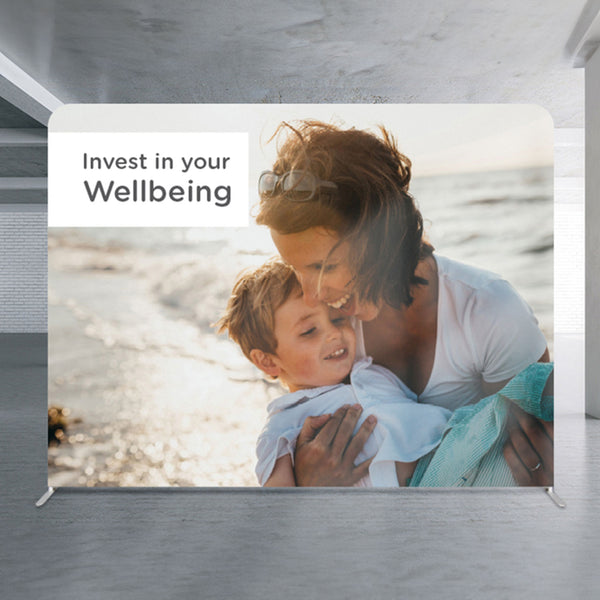 Horizon Straight Stretch Media Wall Large (White)