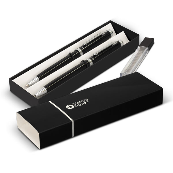 Swiss Peak Luzern Pen and Pencil Set (Black)