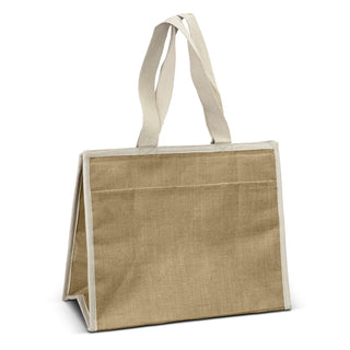 Fjord Jute Cooler Bag (Natural) — Closed