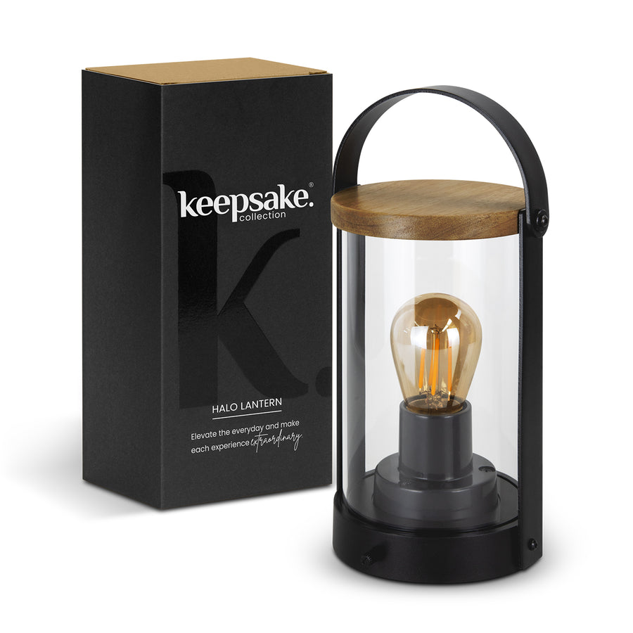 Keepsake Halo Lantern (Natural/Black)