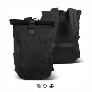 SPICE Waste2Gear Roll Up Computer Backpack (Black) — Impact Aware