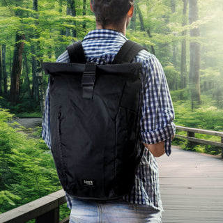 SPICE Waste2Gear Roll Up Computer Backpack (Black) — Feature