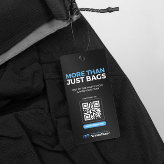 SPICE Waste2Gear Roll Up Computer Backpack (Black) — Detail