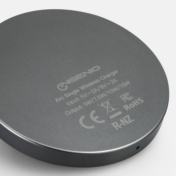 INGENIO Arc Single Wireless Charger (Gunmetal/Black)