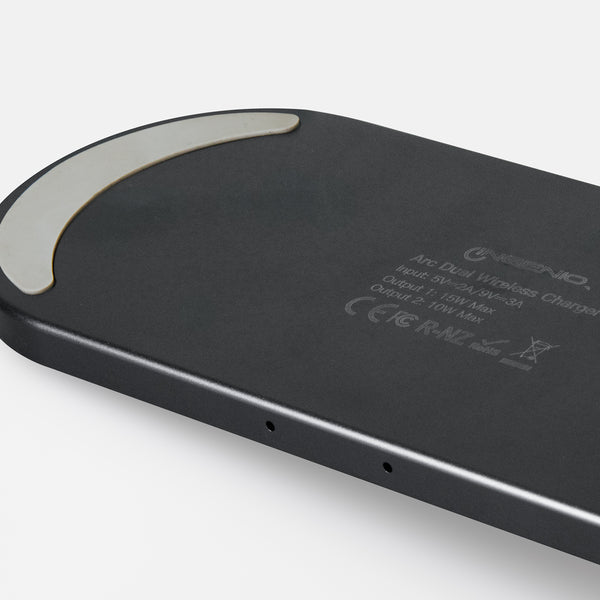 INGENIO Arc Dual Wireless Charger (Gunmetal/Black)