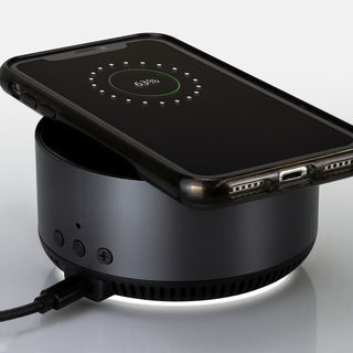 INGENIO Arc Wireless Charging Speaker (Gunmetal/Black) — Charging