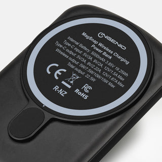 INGENIO MagSnap Wireless Charging Power Bank (Black) — Detail