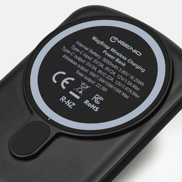 INGENIO MagSnap Wireless Charging Power Bank (Black)