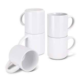 Neva Stackable Coffee Mug (White) — Detail