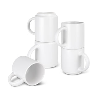 Espresso Stackable Coffee Mug (White) — Detail