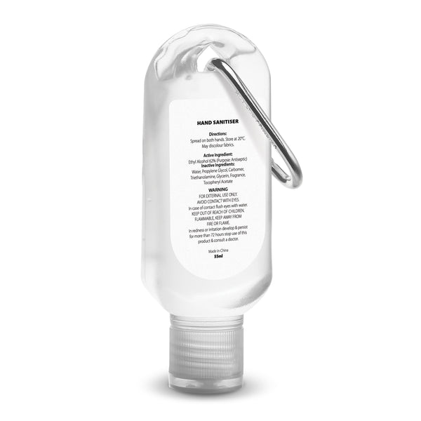 Crest Carabiner Hand Sanitiser 55ml (Clear)