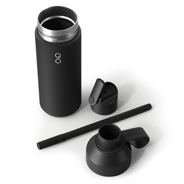 Ocean Bottle GO Vacuum Bottle (Obsidian Black)
