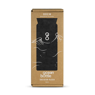 Ocean Bottle Brew Flask (Obsidian Black) — Gift Box