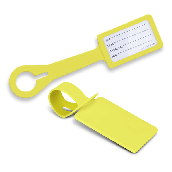 Flex Silicone Luggage Tag (Yellow)