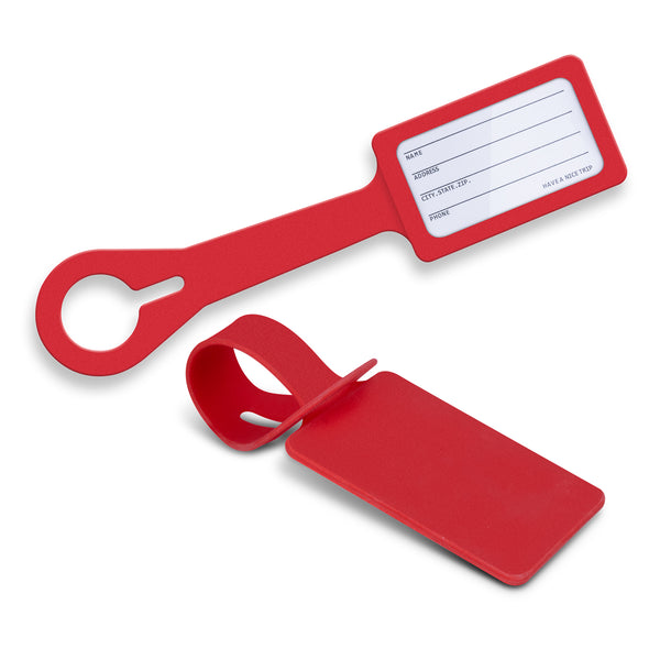Flex Silicone Luggage Tag (Red)