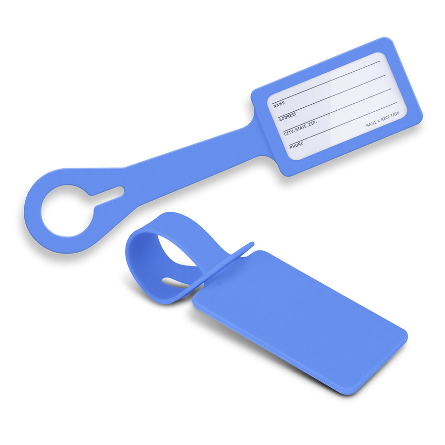 Flex Silicone Luggage Tag (Light Blue)
