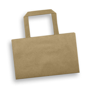 Grain Small Flat Handle Paper Bag Landscape (Natural)