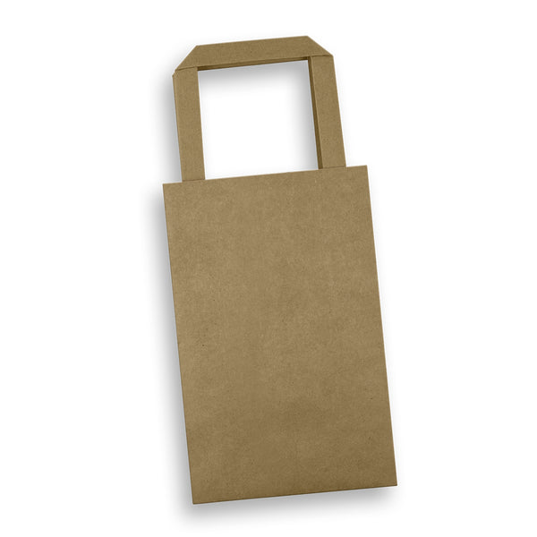 Grain Small Flat Handle Paper Bag Portrait (Black)