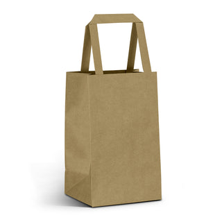 Grain Small Flat Handle Paper Bag Portrait (Black) — Detail