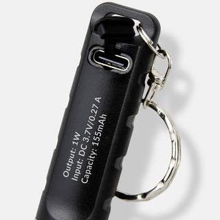 Beacon Rechargeable Torch Key Ring (Black) — Detail