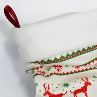 Festive Full Colour Christmas Stocking (Red) — Detail