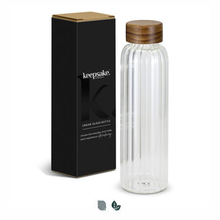 Keepsake Linear Glass Drink Bottle (Clear) — Impact Aware
