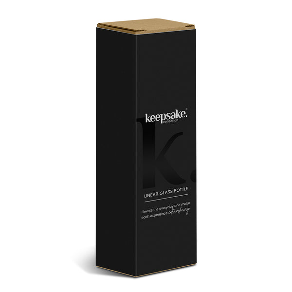 Keepsake Linear Glass Drink Bottle (Clear)