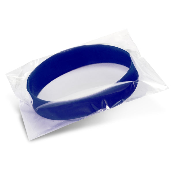 Kids Silicone Wrist Band - Debossed (Black)