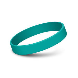 Kids Silicone Wrist Band - Debossed (Teal)