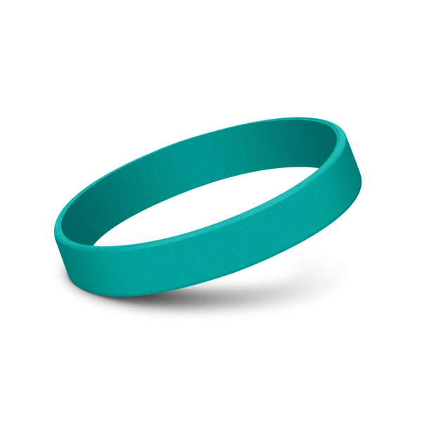 Kids Silicone Wrist Band - Debossed (Teal)