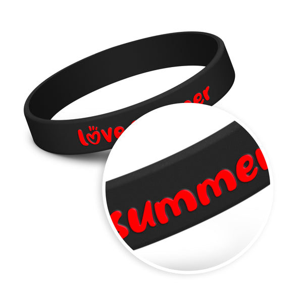 Strike Silicone Wrist Band - Embossed (Pink)