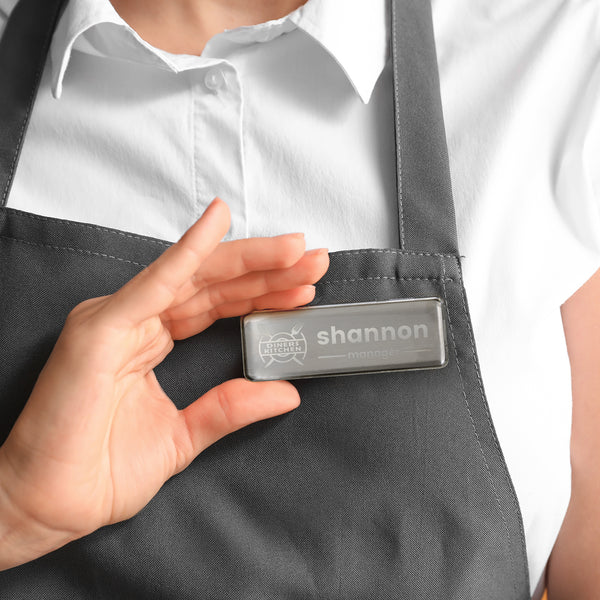 Stamp Name Badge (Silver)