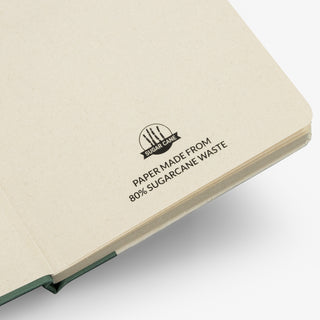 Linen Sugarcane Notebook (Navy) — Detail