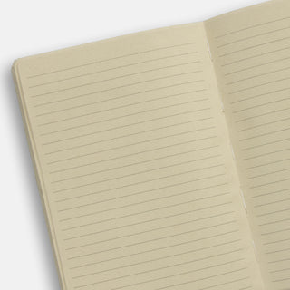 Linen Sugarcane Notebook (Navy) — Detail