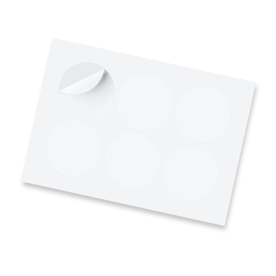 Cipher Sticker Sheet 80mm Circle - Gloss (White)