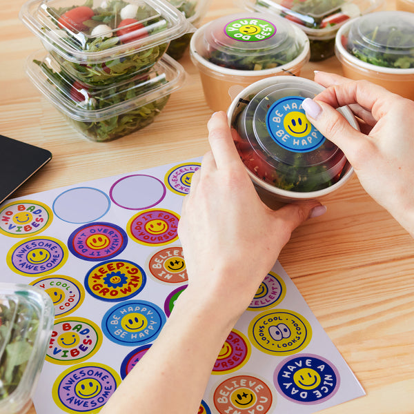 Cipher Sticker Sheet 44mm Circle - Gloss (White)