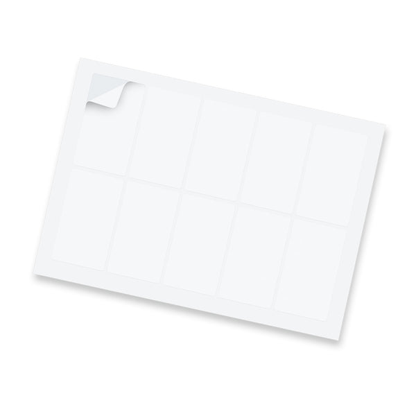 Cipher Sticker Sheet 88 x 50mm Rectangle - Gloss (White)