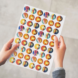 Cipher Sticker Sheet 26mm Circle - Matte (White) — Feature