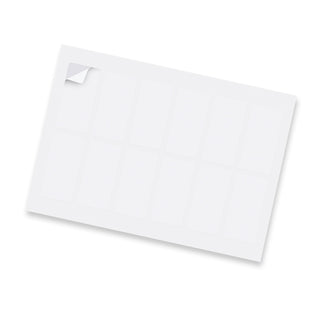 Cipher Sticker Sheet 40 x 80mm Rectangle - Matte (White)