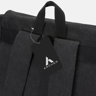 ARCHER Copenhagen Canvas Backpack (Charcoal) — Hangtag