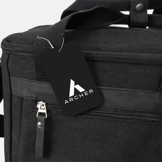 ARCHER Copenhagen Canvas Cooler Bag (Charcoal) — Hangtag